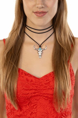 Stier Ketting Cowboy Western Indiaan Stierenkop Schedel 4