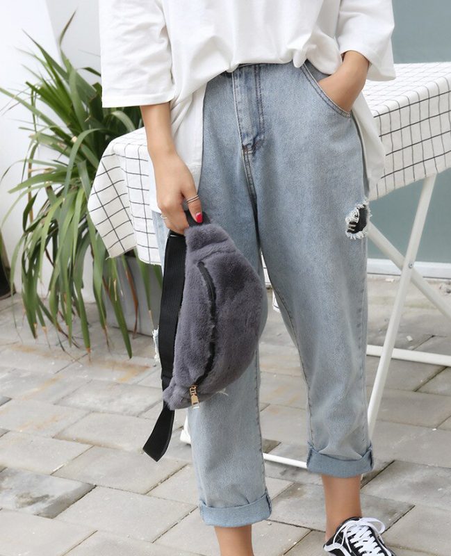 Teddy heuptasje fanny pack antraciet