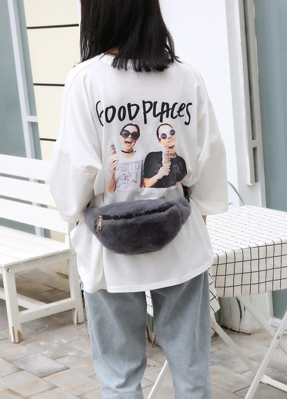 Teddy heuptasje fanny pack antraciet