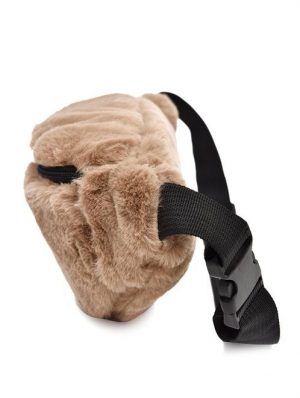 Teddy heuptasje fanny pack beige