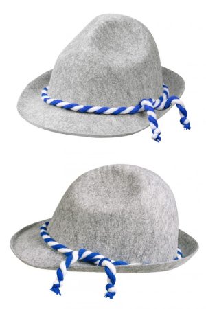 Tiroler hoed grijs blauw touw Oktoberfest