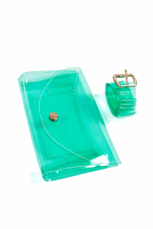 Transparant groen heuptasje fanny pack PVC 1