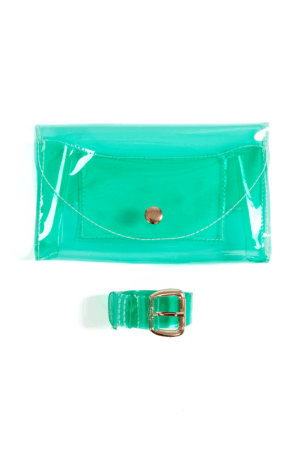 Transparant groen heuptasje fanny pack PVC