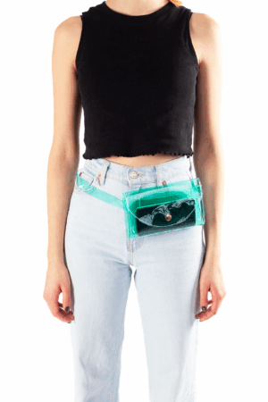 Transparant groen heuptasje fanny pack PVC 4