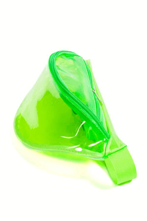 Transparant heuptasje fanny pack neon-groen 1