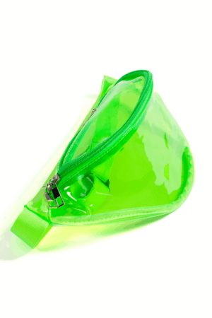 Transparant heuptasje fanny pack neon-groen 2