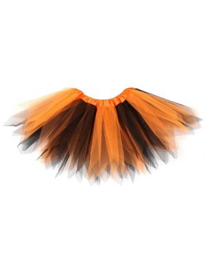 Tutu tule rokje oranje zwart heks