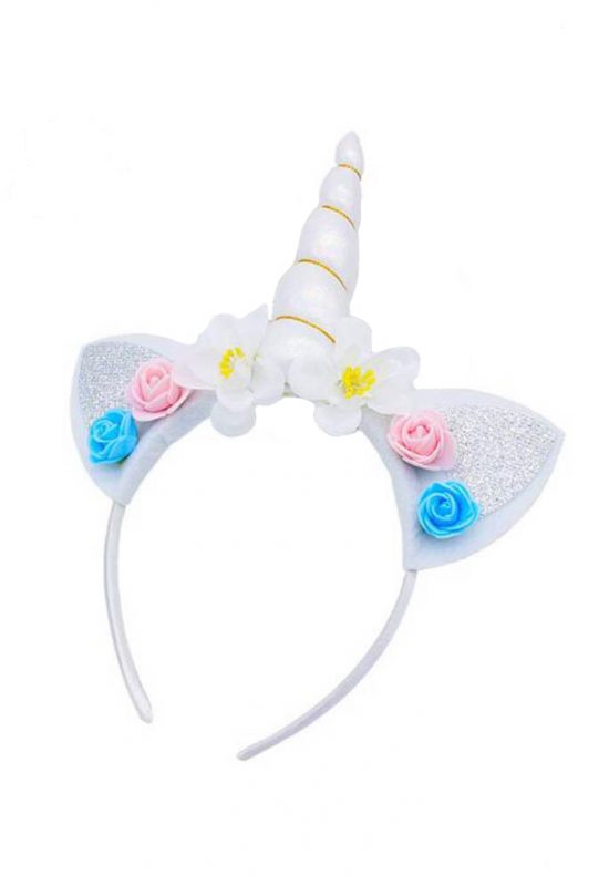Unicorn eenhoorn diadeem wit