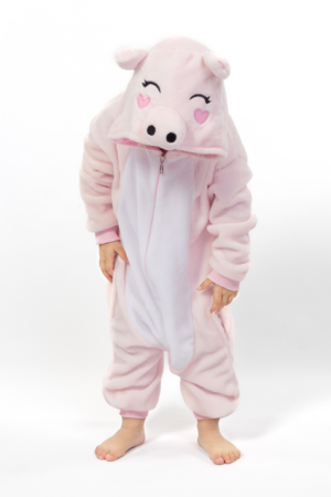 Varken Onesie Kind Big Kinder Kostuum Pak Roze Boerderij Dierenpak 1