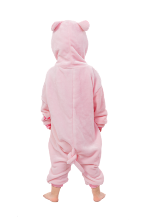 Varken Onesie Kind Big Kinder Kostuum Pak Roze Boerderij Dierenpak 3