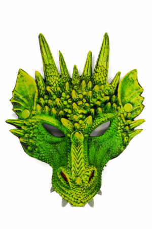 Verkleed Set Groene Draak Masker Vleugels Staart Sprookje 8