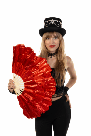 Waaier Rood Bloem Festival Handwaaier Zomer Flamenco 2