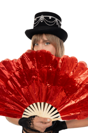 Waaier Rood Bloem Festival Handwaaier Zomer Flamenco 3