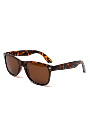 Wayfarer Zonnebril Bruin Tortoise Rechthoekig Klassiek Retro Vintage