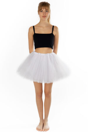 Witte Tutu Tule Rokje Dunne Petticoat Tule Rok Kinderen Volwassenen 1