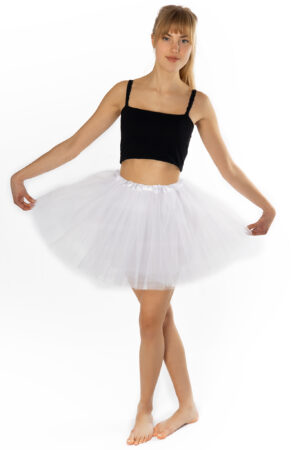 Witte Tutu Tule Rokje Dunne Petticoat Tule Rok Kinderen Volwassenen 2