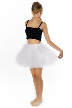 Witte Tutu Tule Rokje Dunne Petticoat Tule Rok Kinderen Volwassenen 3