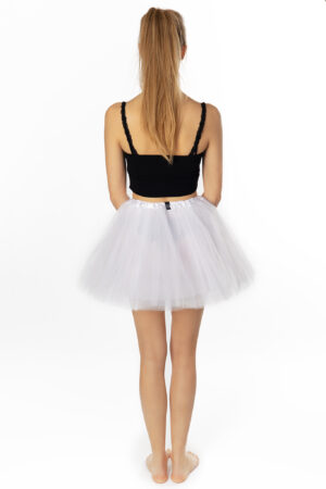 Witte Tutu Tule Rokje Dunne Petticoat Tule Rok Kinderen Volwassenen 5