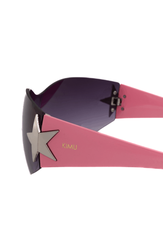 Y2K Ster Zonnebril Roze Vintage Retro Superster Celebrity 2