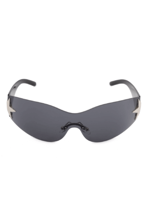 Y2K Ster Zonnebril Zwart Vintage Retro Superster Celebrity 1
