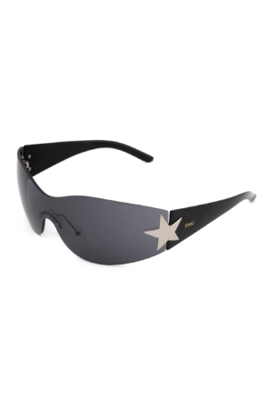Y2K Ster Zonnebril Zwart Vintage Retro Superster Celebrity