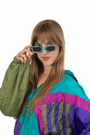 Y2K Zonnebril Rond Cat Eye Blauw Zwart Dames Vintage Smal Retro 3