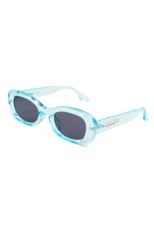 Y2K Zonnebril Rond Cat Eye Blauw Zwart Dames Vintage Smal Retro