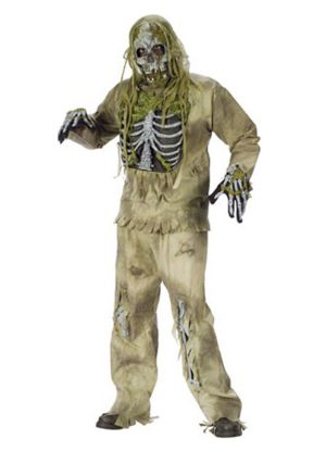 Zombie pak kostuum skelet moeras halloween