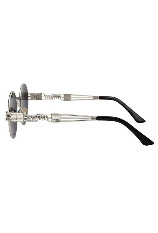 Zonnebril rond zilver steampunk heren