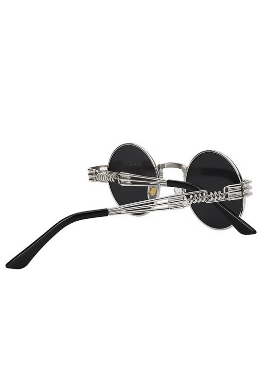 Zonnebril rond zilver steampunk heren