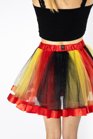 Zwart Geel Rood Tutu Rokje België Petticoat Tule Rok Kinderen Volwassenen 6