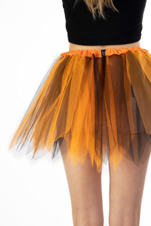 Zwart Oranje Tutu Rokje Heks Petticoat Halloween Tule Rok Kinderen Volwassenen 6