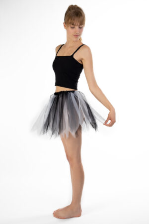 Zwart Wit Tutu Rokje Zombie Petticoat Halloween Tule Rok Kinderen Volwassenen 3