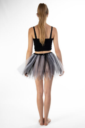 Zwart Wit Tutu Rokje Zombie Petticoat Halloween Tule Rok Kinderen Volwassenen 5