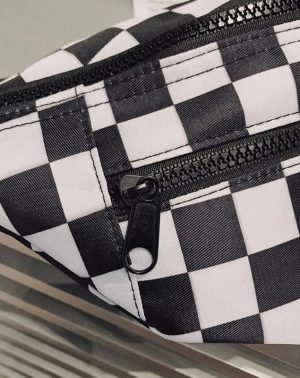 Zwart-wit heuptasje fanny pack checkered