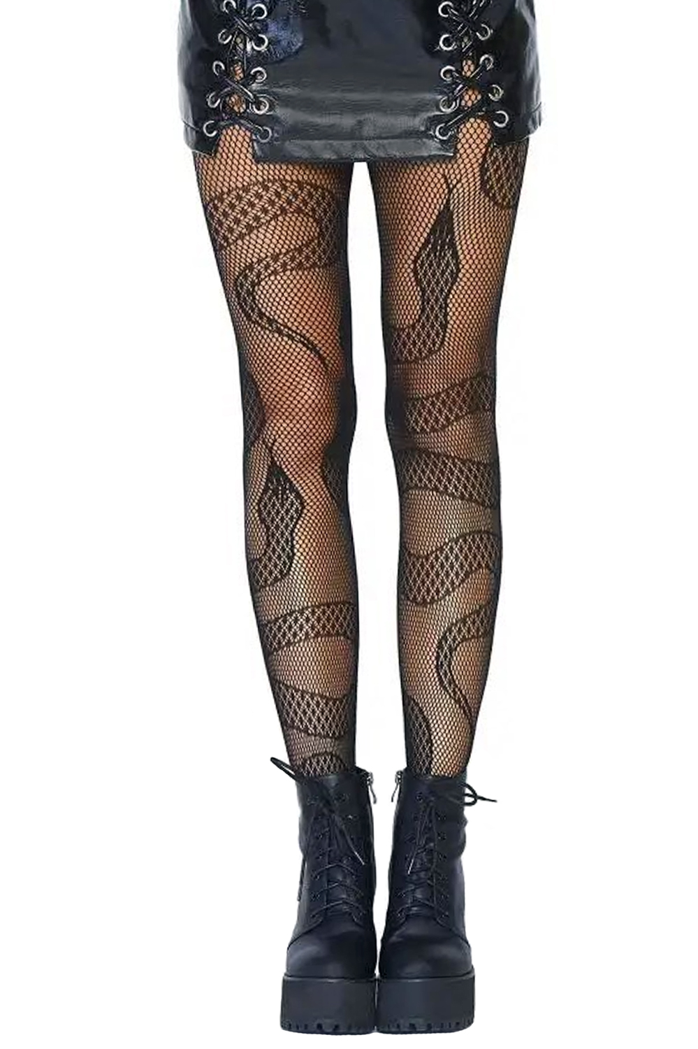 Zwarte Slangen Netpanty Snake Halloween Panty 2