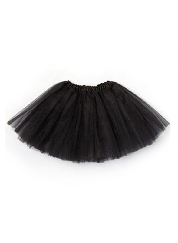 Dunne zwarte tutu petticoat tulerok