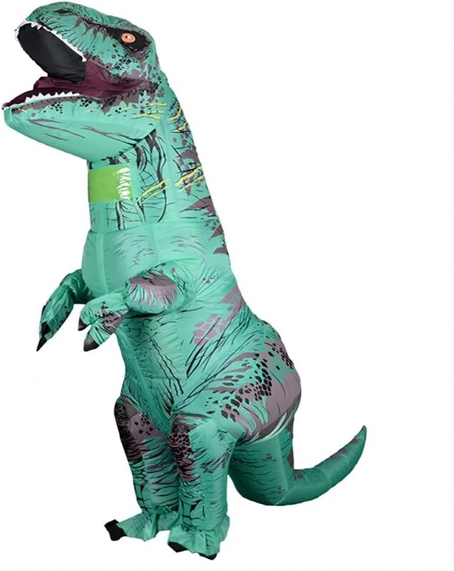 PARAYOYO Opblaasbaar Velociraptor dino-kostuum voor volwassenen - Trex- kostuum voor Halloween